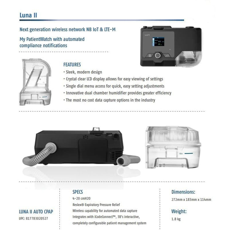 BMC Luna IQ G2S AutoCPAP - CPAP Organisation Australia