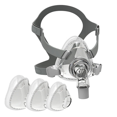 BMC F5A Full-Face CPAP Mask (3-Pack) - Fit-Pack comes with Small, Medium and Large cushions