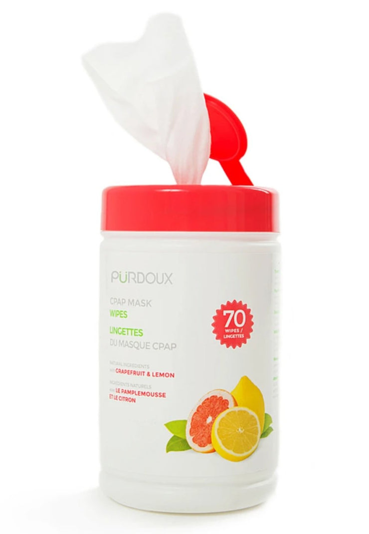 PÜRDOUX™ CPAP Grapefruit and Lemon Mask Wipes